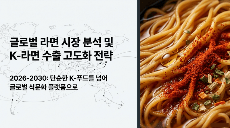 K-라면 수출 고도화 전략: 2030년 글로벌 시장 25억 달러 목표 달성 가이드